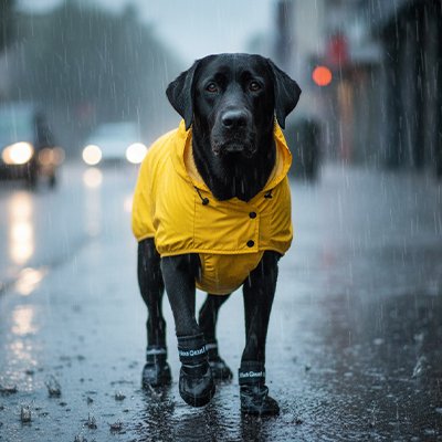 Bottes pour chien noires résistantes