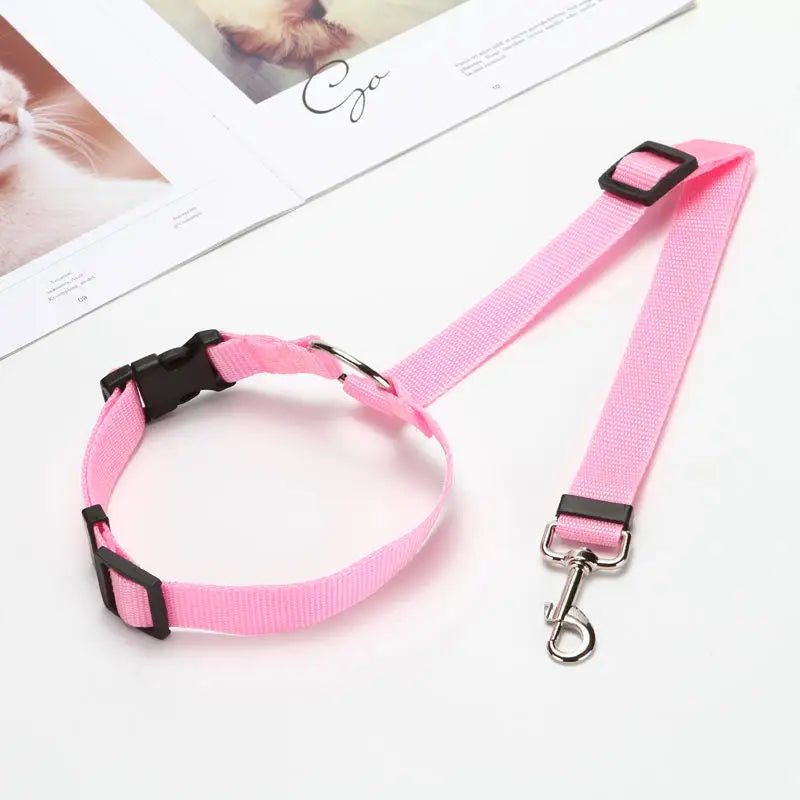 ceinture de sécurité chien rose