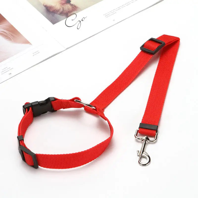 ceinture de sécurité chien rouge