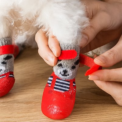 Chaussette-pour-chien-fermeture-facile