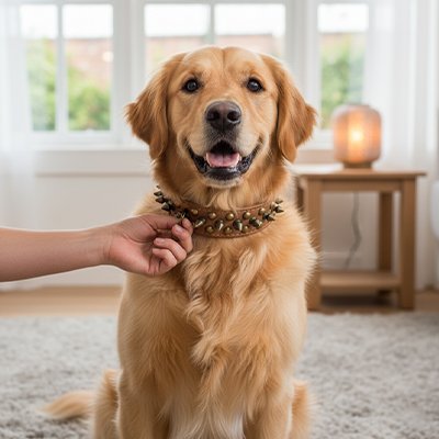 Collier Chien avec coutures renforcées