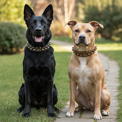 Collier Chien en cuir véritable