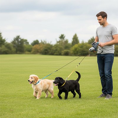 Double Laisse pour Chien réglable