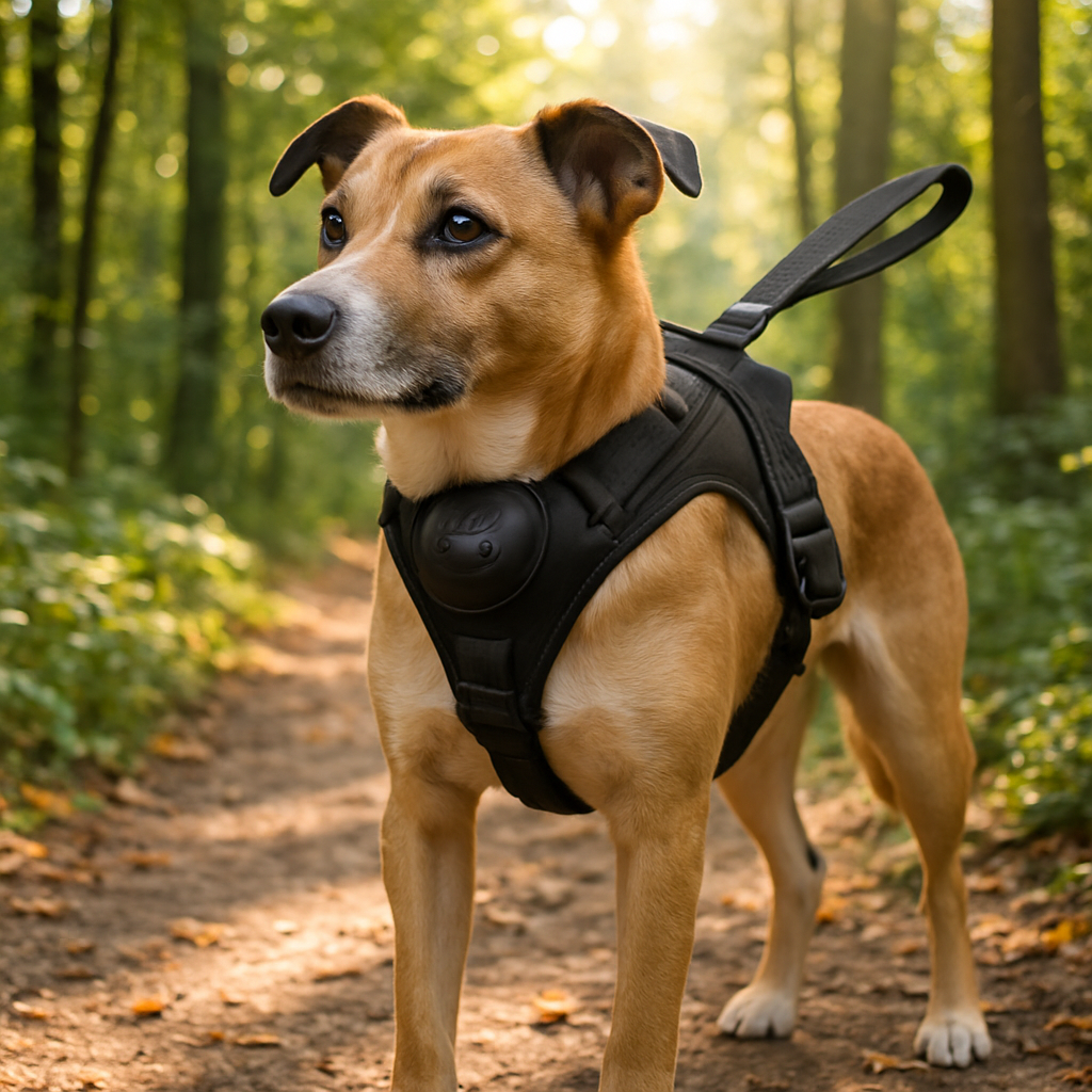 harnais chien avec laisse intégrée noir