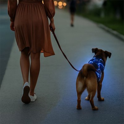 Harnais chien lumineux pour les promenades quotidiennes