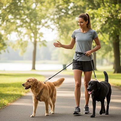 Laisse pour chien double attache