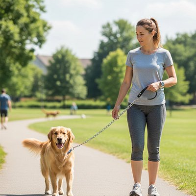 Laisse pour chien en métal élégant