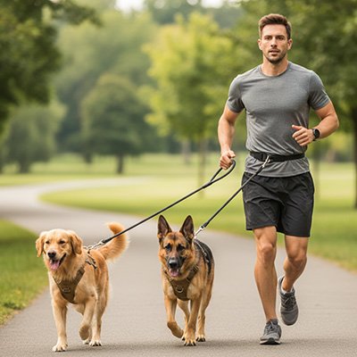 Laisse pour chien poignée ergonomique