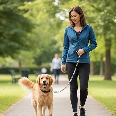 Laisse pour chien robuste en métal