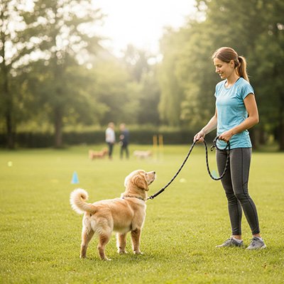 Longue Laisse pour chien réfléchissante
