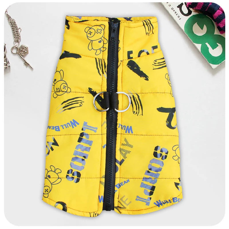 manteau pour chien jaune