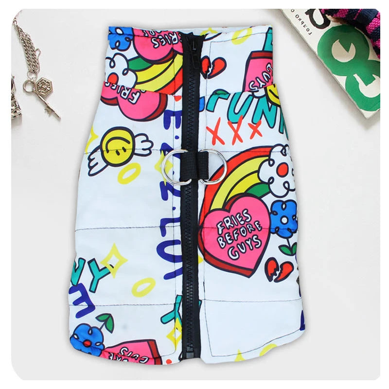 manteau pour chien multicolor