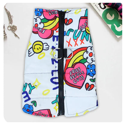 manteau pour chien multicolor