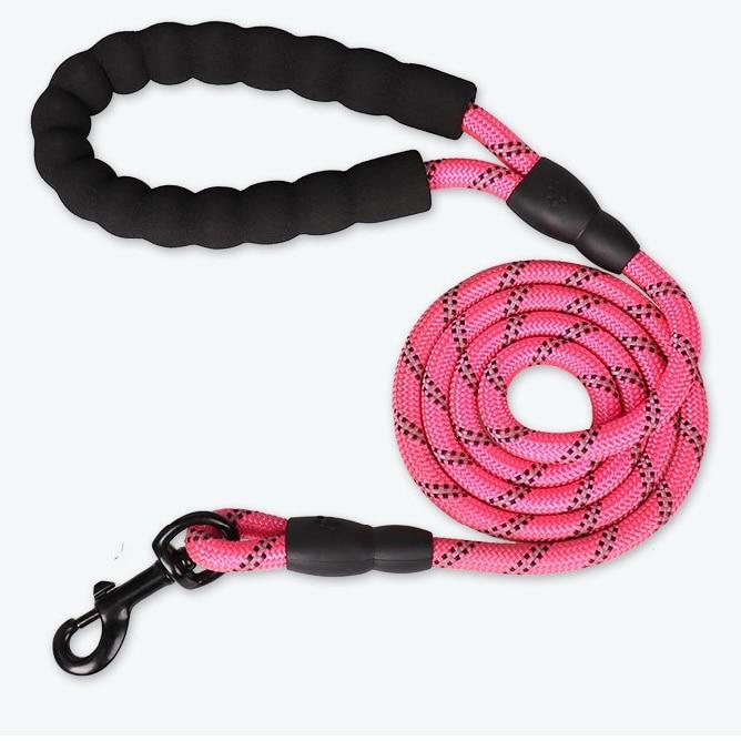 Laisse pour chien rose solide