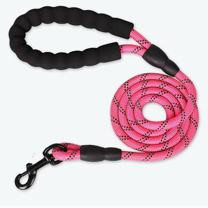 Laisse pour chien rose solide